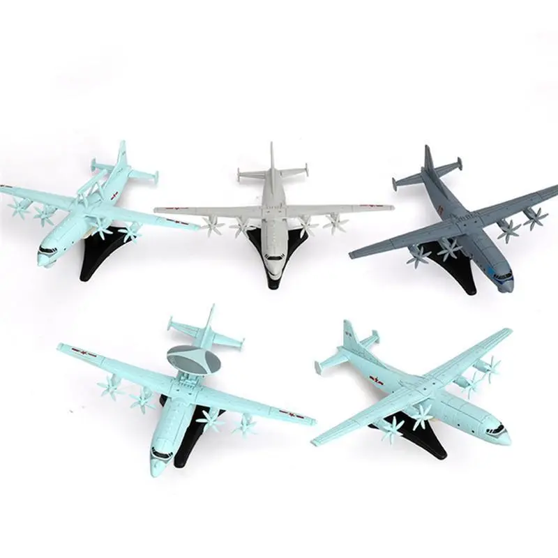 4D 1:240 5pcs Military Aircraft Assembly Puzzle Model Y-8 KJ-200 KJ-500 AN-12 KQ-200 awacs Plastic Toy