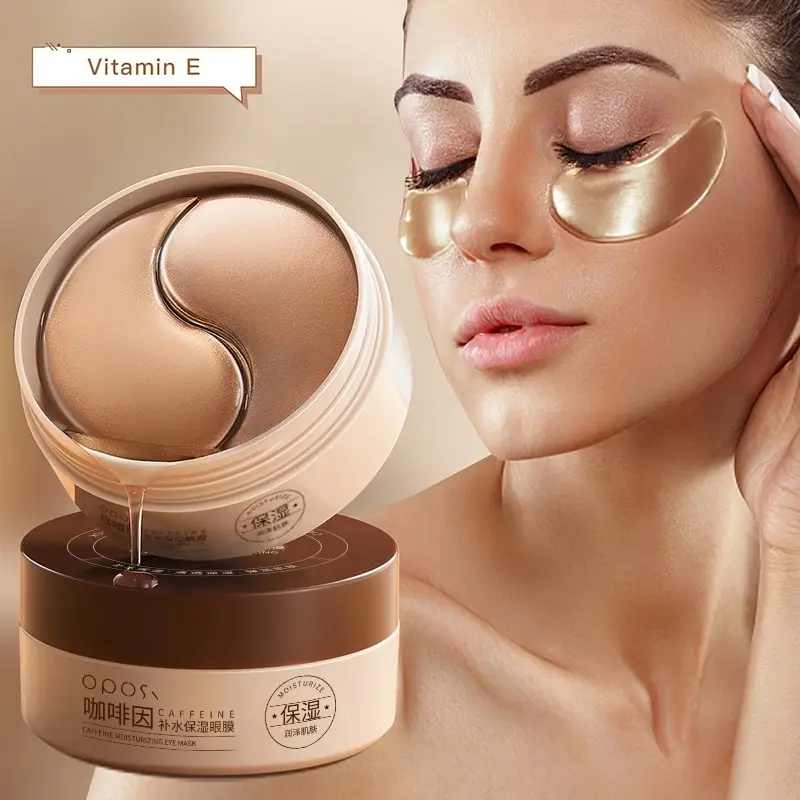 Caffeine Firming Eye Mask Patches, Collagen Rich, Smooths Under Eyes, Moisturizes Dry Skin, Brightens, Even Tone, Suitable for All Skin Types, Collagen Eye Masks