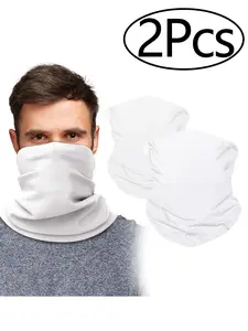 2-Pack Summer UV Protection Cooling Neck Leg Face Cover, Breathable Sunscreen Scarf Mask, All-Season Wear, Comfortable Headwear