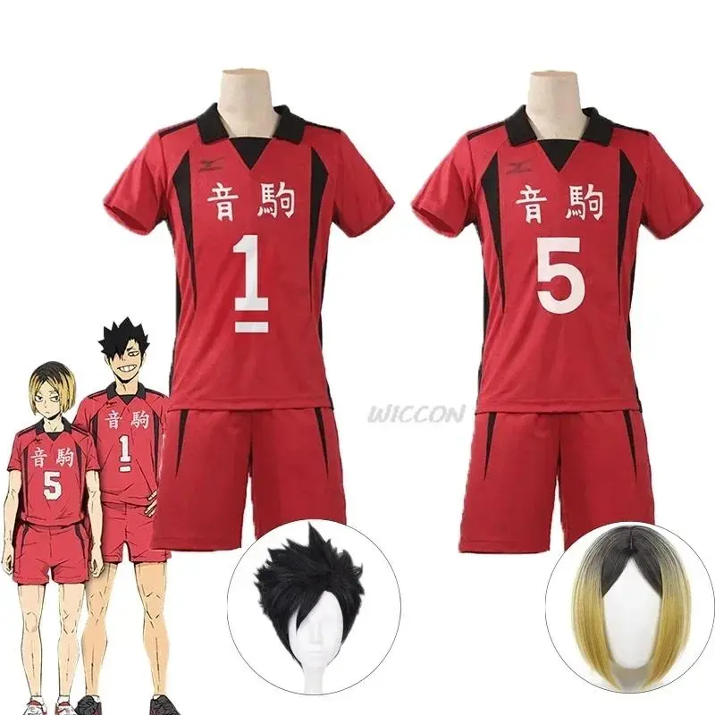 Haikyuu Nekoma High School Athletic Volleyball Team Cosplay Costumes - Cartoon Character Kenma Kozume, Kuroo Tetsuro Polyester Jerseys, Wigs, All Seasons Sport Uniforms, Accessories, Clothes And Wigs, Sports