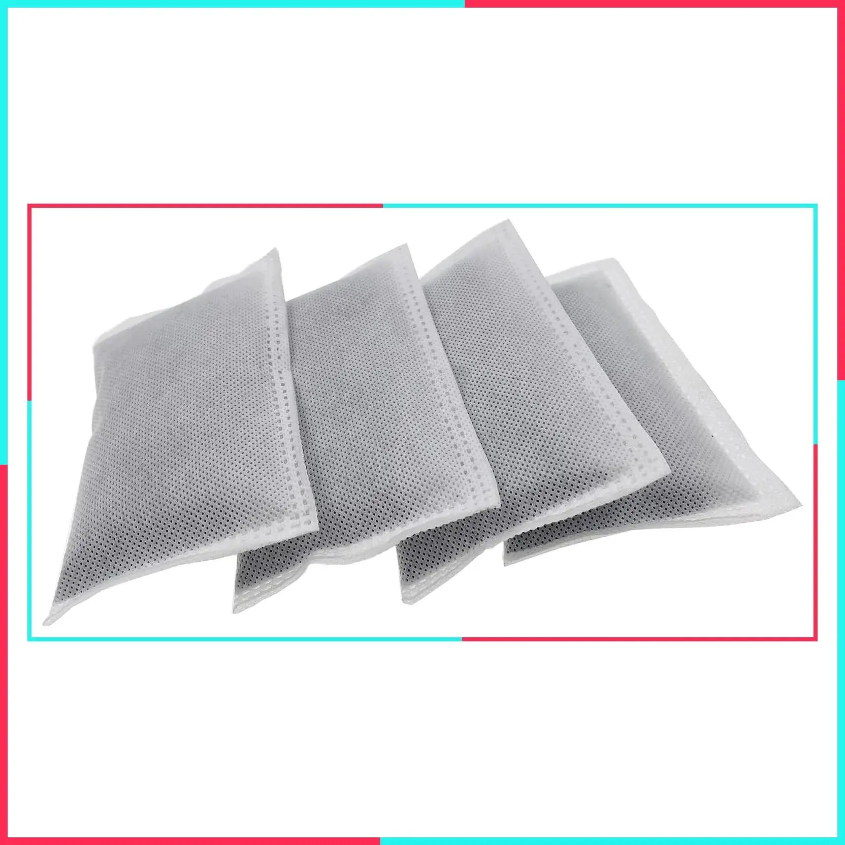4 Pack Activated Charcoal Odor Absorbing Filter Refills for 8 Gallon & Larger Trash Cans, Long-Lasting Deodorizer