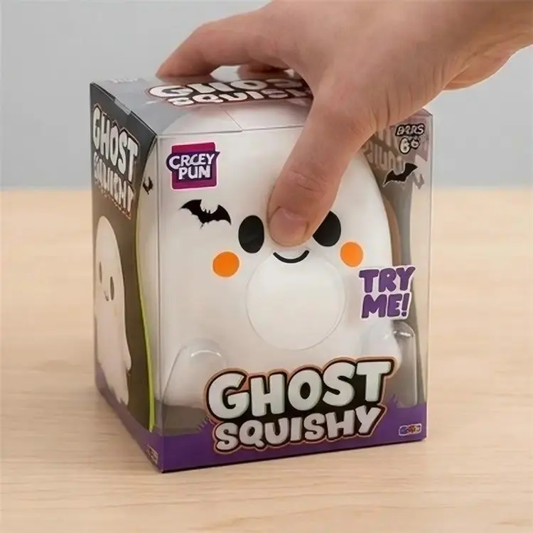 2026 Unisex Ghost-Shaped Squishy Toy - Extra Squeeze Stress-Relief Ball, Safe Durable Non-Toxic Material, Festive Party Bag Gift for Adults