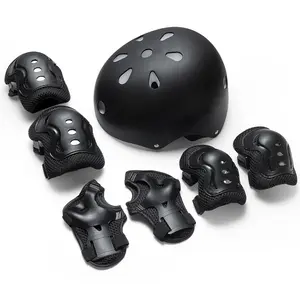 Skateboard/Skate Protection Pads Set with Helmet-7PCS  Helmet & Elbow Knee Wrist Pads for Kids Youths BMX/Cycling/Rollerblading