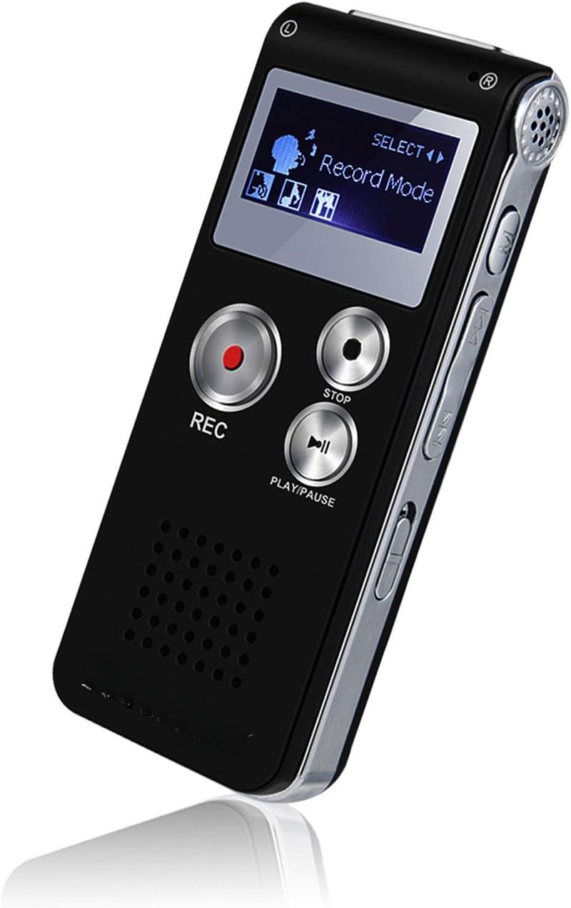 64GB Digital Voice Recorder Voice Activated Recorder for Lectures, Meetings, Interviews Audio Mini Recorder Portable Tape Dictaphone with Playback, USB, MP3
