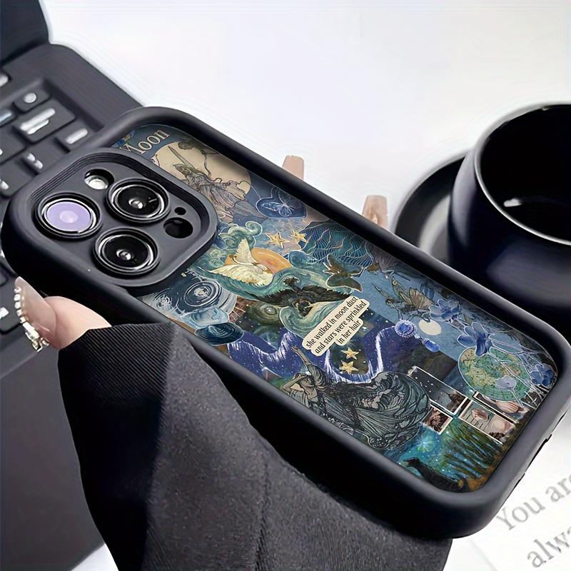 Black Tall Bamboo Oil Painting Illustration Pattern  Phone Case for iPhone 17 E Air Pro ProMax iPhone16 15 14 Plus 13 12 Mini 11 X XS XR