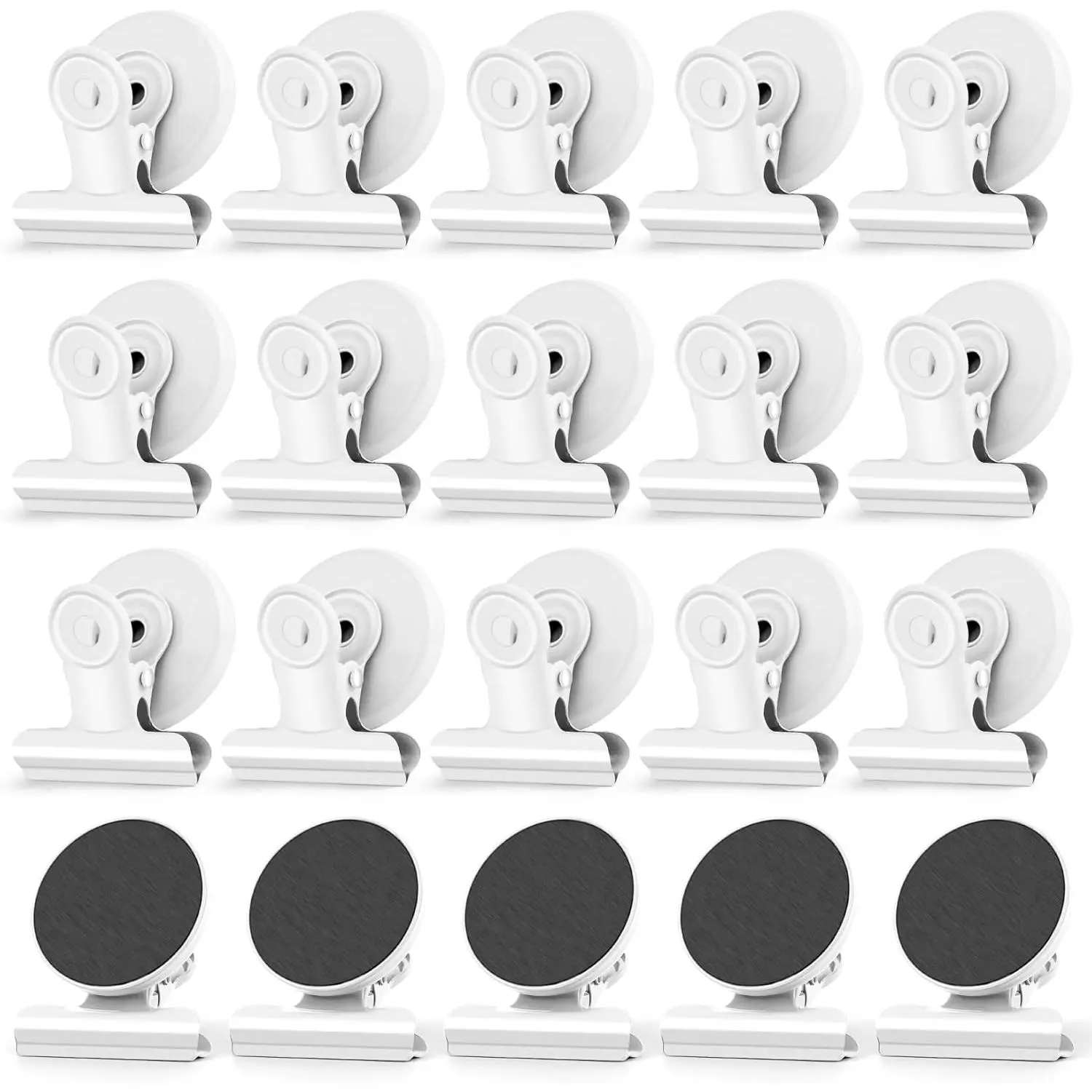 Refrigerator Magnets, White Magnetic Clips Whiteboard Magnets, Magnet Clips Heavy Duty Fridge Magnets for Photo Displays, Home, Office, Classroom