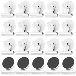 Refrigerator Magnets, White Magnetic Clips Whiteboard Magnets, Magnet Clips Heavy Duty Fridge Magnets for Photo Displays, Home, Office, Classroom