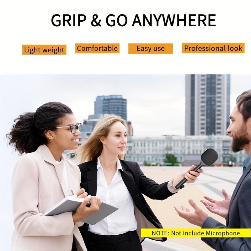 Portable Handheld Microphone Holder, Durable ABS Wireless Microphone Holder, Microphone Accessories for DJI Mic1/2, Rode Wireless GO II, Hollyland Lark M1/C1/150, Synco G1/A2/Movo