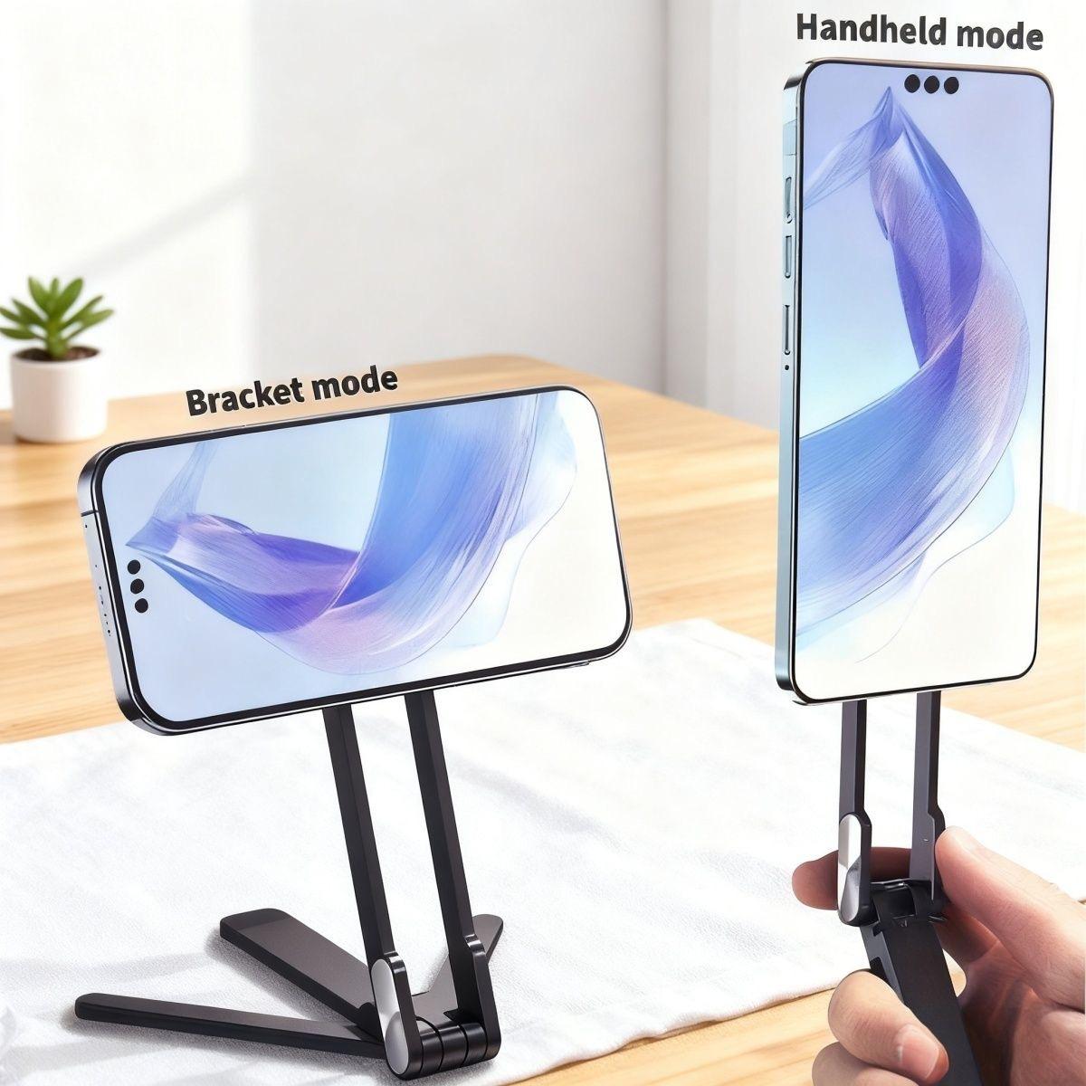 Climbing Buckle Magnetic Phone Mount Desktop Foldable Stand Portable 360 °     Rotating Holder for TikTok Live Streaming Photography Office Home