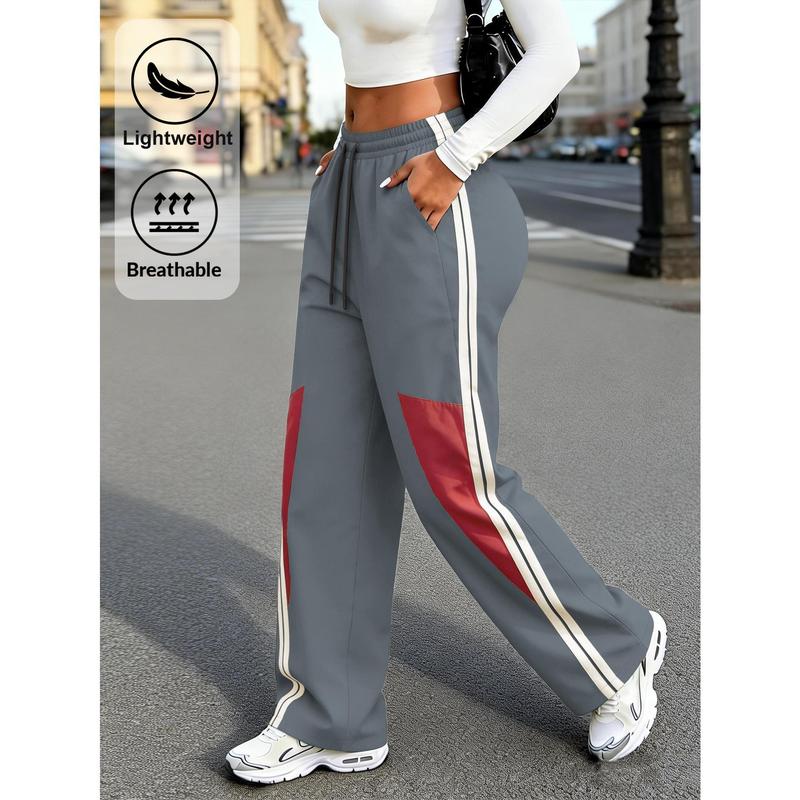 Women's High-performance Pants - Ultra Lightweight and Breathable Technology | Moisture Absorbing and Fast Drying Fabric Sportswear | Contrasting Striped Design, Versatile for Daily Use