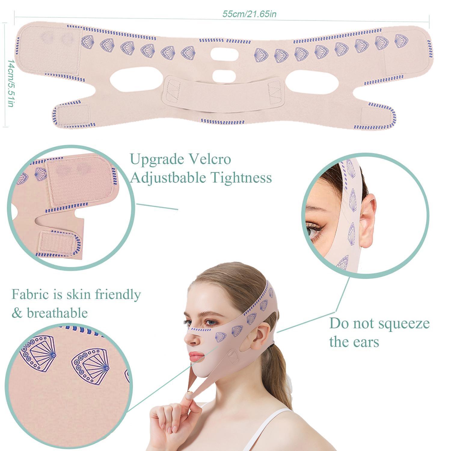 Breathable V-line Facial Masks, 2 Counts Adjustable Facial Bandage for Firming Skin, Facial Beauty Tool for Women