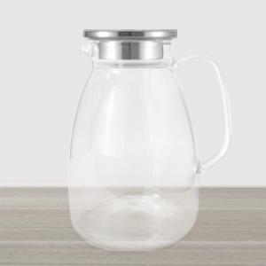 Glass Pitcher with Lid, 68oz Large Water Pitcher with Insulated Handle, Heat Resistant Borosilicate Carafe, Durable Water & Juice Jug for Hot Coffee, Iced Tea, Lemonade & Cold or Hot Beverages