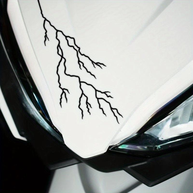 Creative Lightning Pattern Car Sticker, Waterproof Sunscreen Easy To Stick Decal, Durable Sticker for Motorcycle Body Side Panels Fuel Tank, Windshield Sticker