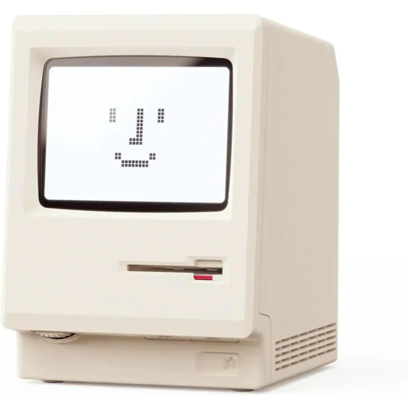 ANTPO Maclock WB-8 Retro Pixel Alarm Clock, 1984 80s Computer Style Electronic Digital Clock with LCD Display, USB Desk Clock for Bedroom, Multiple Alarms, Calendar, Temperature, Adjustable Brightness