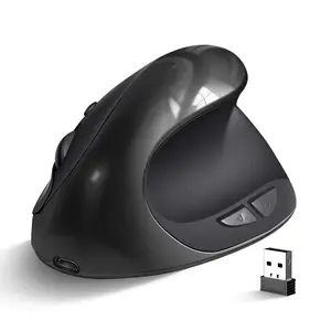 Hot Selling Rechargeable Vertical Mice Ergonomic Wireless Mouse 2.4G USB Receiver 1600 Adjustable DPI 6 Buttons Mouse
