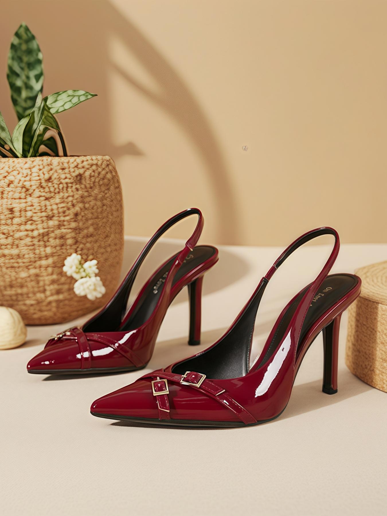 Women's Elegant Solid Color Stiletto Heels, Fashionable Pointed Toe High Heel Sandals for Party, Daily Clothing Decor for Women & Girls, Footwear, Elegant Party Shoes