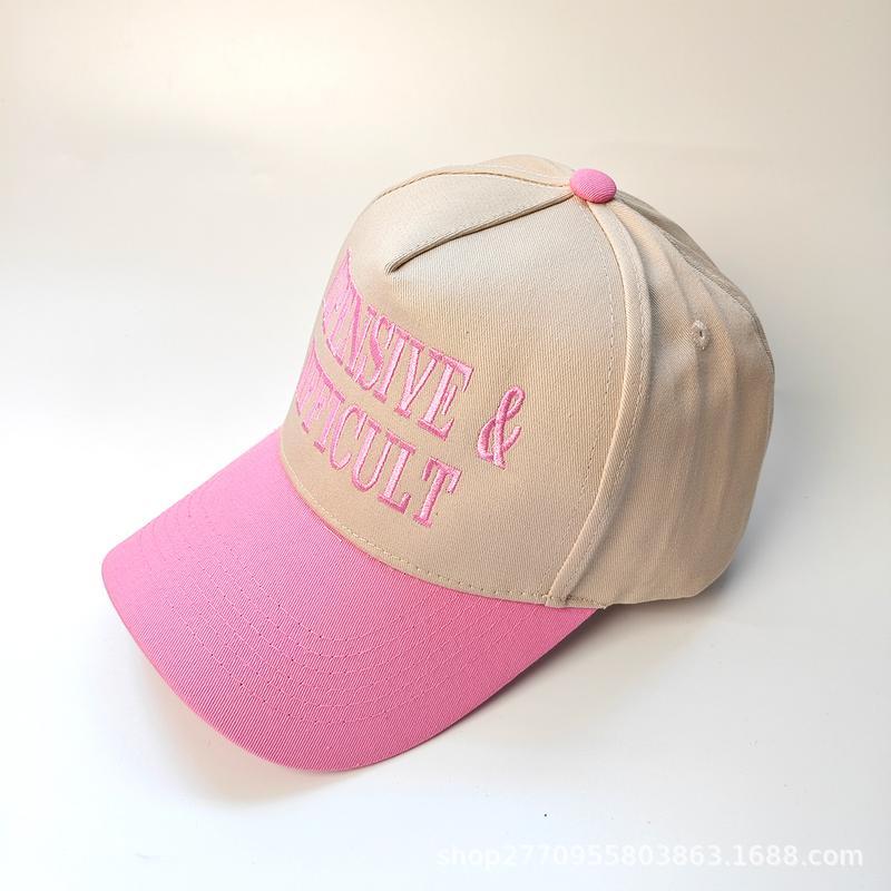 Expensive Difficult Embroidered Trucker Hat Color Block Casual Baseball Cap for Men and Women