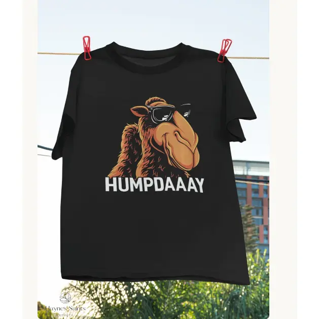 Humpdaaay Camel Graphic T‑Shirt, Cute Sunglasses Camel Oversized Comfort Outfit, Fashion Casual Cotton Tee, Perfect Holiday Gift For Him, Best Present For Friend Family