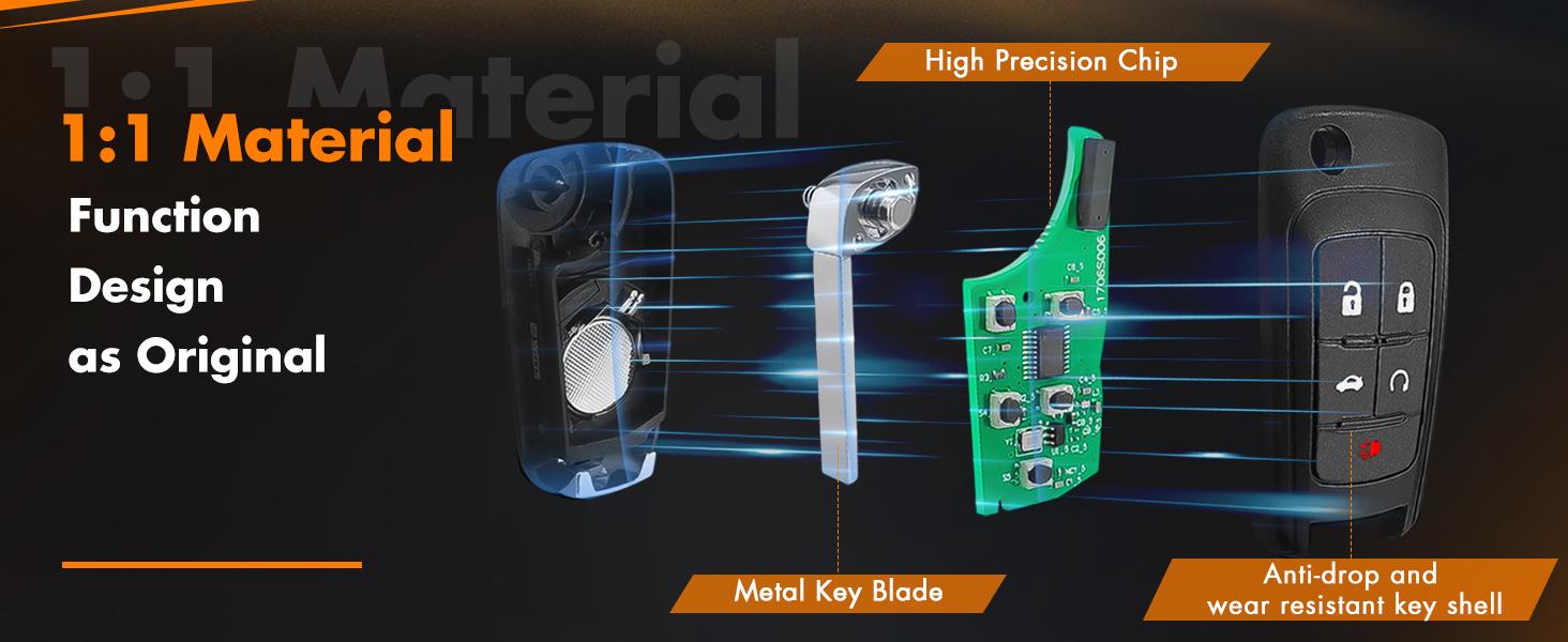 1 X Flip Key Entry Remote Control Key Fob (Shell Case ) Transmitter Replacement for Chevy Colorado Silverado 1500 Silverado 3500 HD for GMC Sierra Sierra 1500 Yukon M3N40821302 4 Buttons