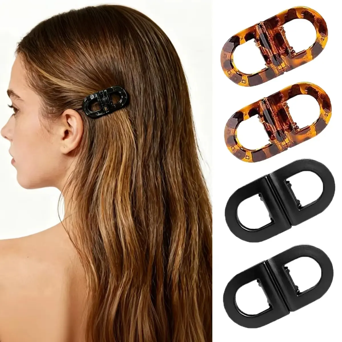 2/4pcs Magnetic Hair Clips Strong Hold Professional Salon Sectioning Clips Non-Slip Styling Clips for Women Girls Hairstyling Tools Set