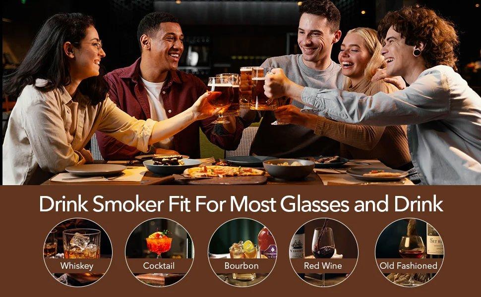 THE WELL KEPT 23Pcs Whiskey Smoker Kit with Torch-12 Wood Chips, Ice Ball Molds, Cocktail  Infuser Kit, Old Fashioned Drink  Kit, Birthday Bourbon Whiskey Gifts Valentine's Day Gifts for Men,Husband,Dad