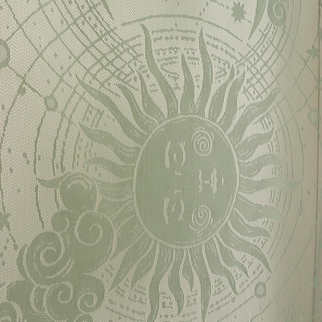 Sun & Moon Pattern Door Curtain, 1 Count Exquisite Lace Door Curtain, Home Decoration Curtain, Home Decor for Living Room Bedroom Hotel Salon