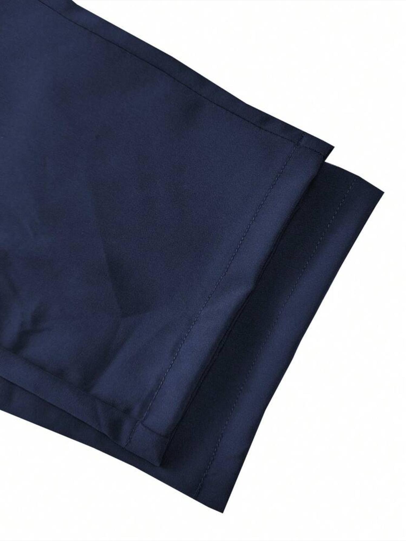 3Pcs Women's Spring/Autumn Zipper Pocket Work Pants, Stylish Large Pocket Design with Elastic Waistband, Casual Outdoor/Everyday Long Slim Pants