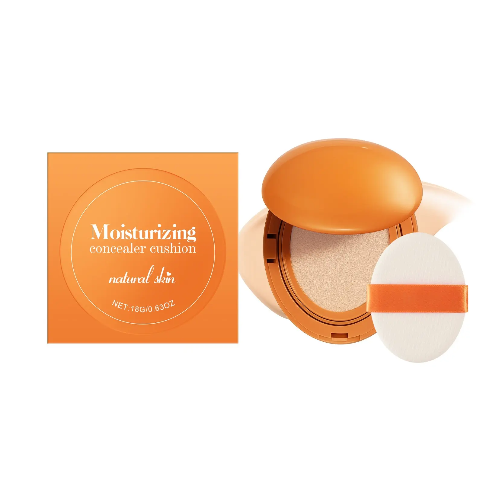 Natural Coverage, Korean Cushion Foundation Makeup, BB Cushion Make UP, Long-lasting, Lightweight & Buildable Coverage, Travel-Friendly Design, NATURAL