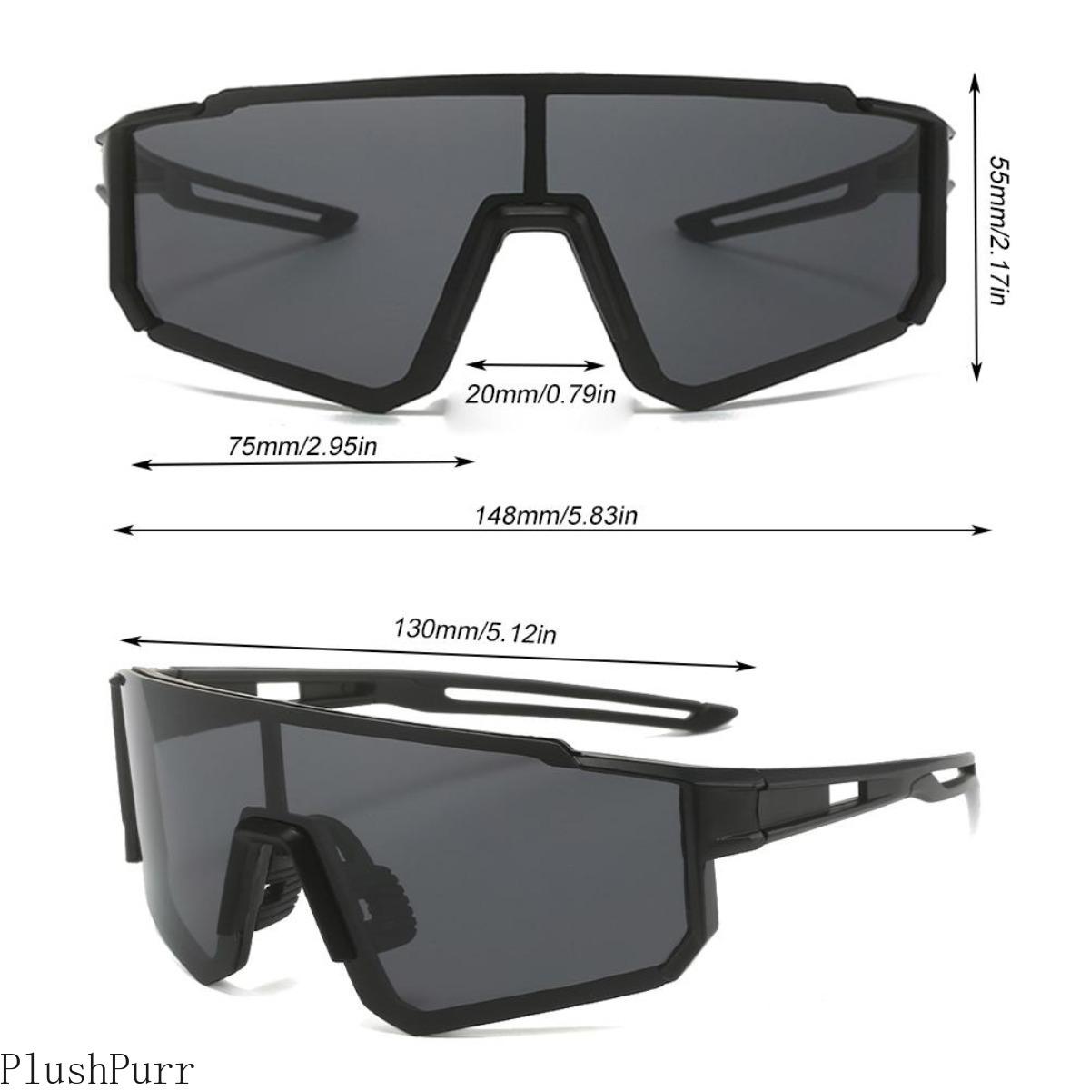 3-Pack Polarized Cycling Sunglasses - UV Protection Windproof Glasses for Men & Women, Road Riding Bike Sport Eyewear with Polarized Lens