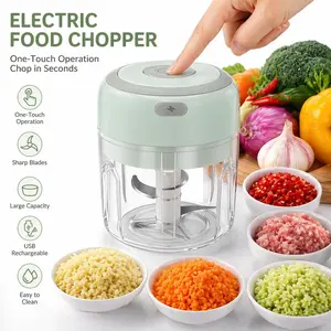 Mini Electric Vegetable Food Chopper - Portable Multifunction Kitchen Gadget, Resin-ABS-PS Utensil for Dicing Tomatoes, Chopping Onions, Multifunction Vegetable Chopper