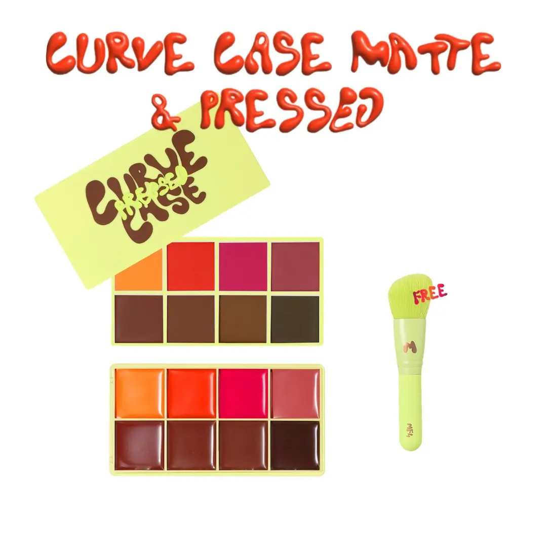 CURVE CASE  MATTE & PRESSED DUO WITH FREE MINI MF4 BRUSH- MADE BY MITCHELL