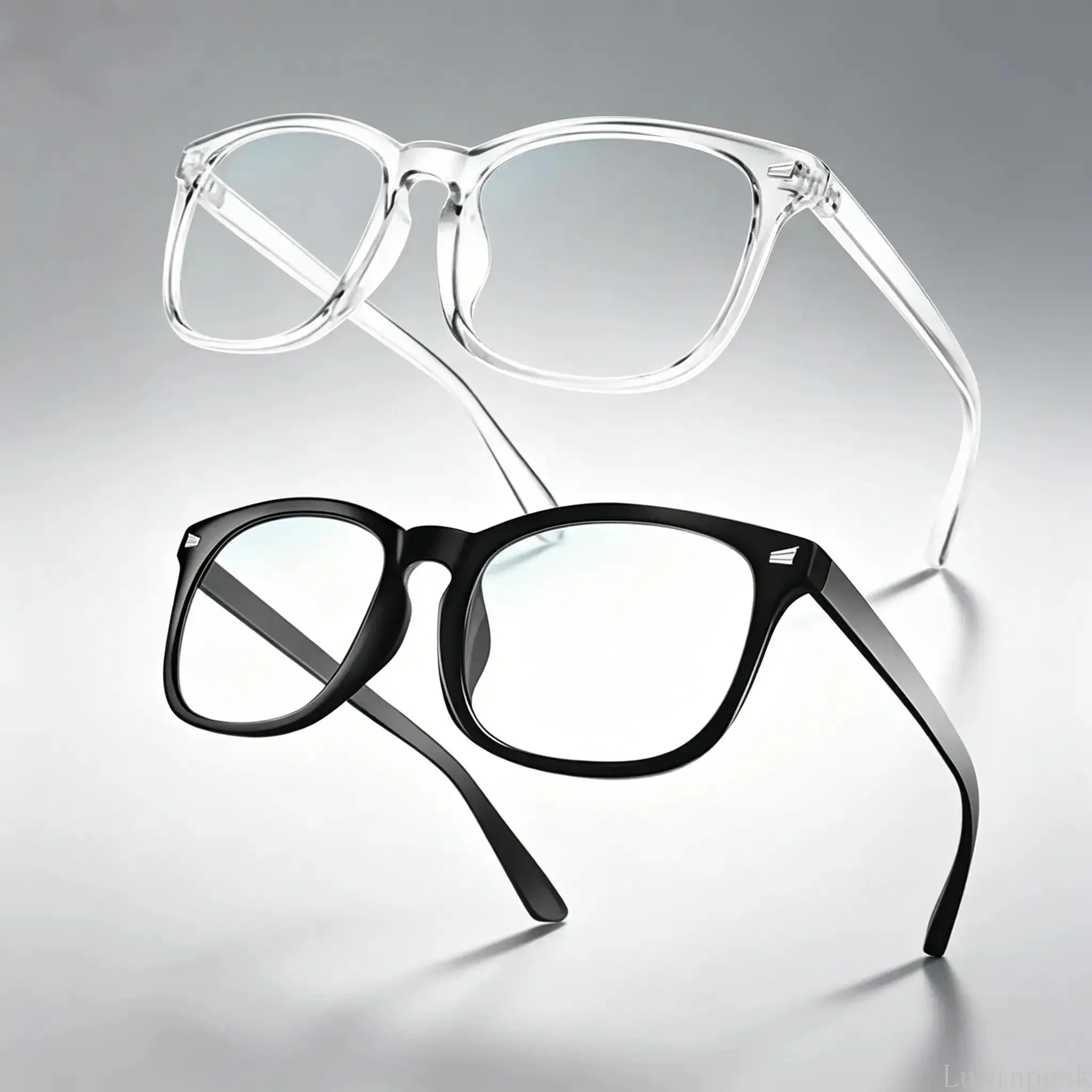 2 Pcs Unisex Blue Light Glasses, Anti-Reflective HD Polycarbonate Lenses, Eye Strain Relief for Gaming, Office Work