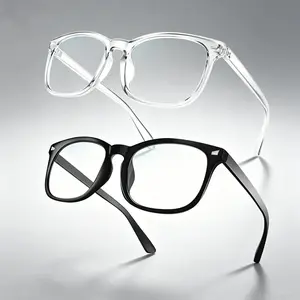 2 Pcs Unisex Blue Light Glasses, Anti-Reflective HD Polycarbonate Lenses, Eye Strain Relief for Gaming, Office Work