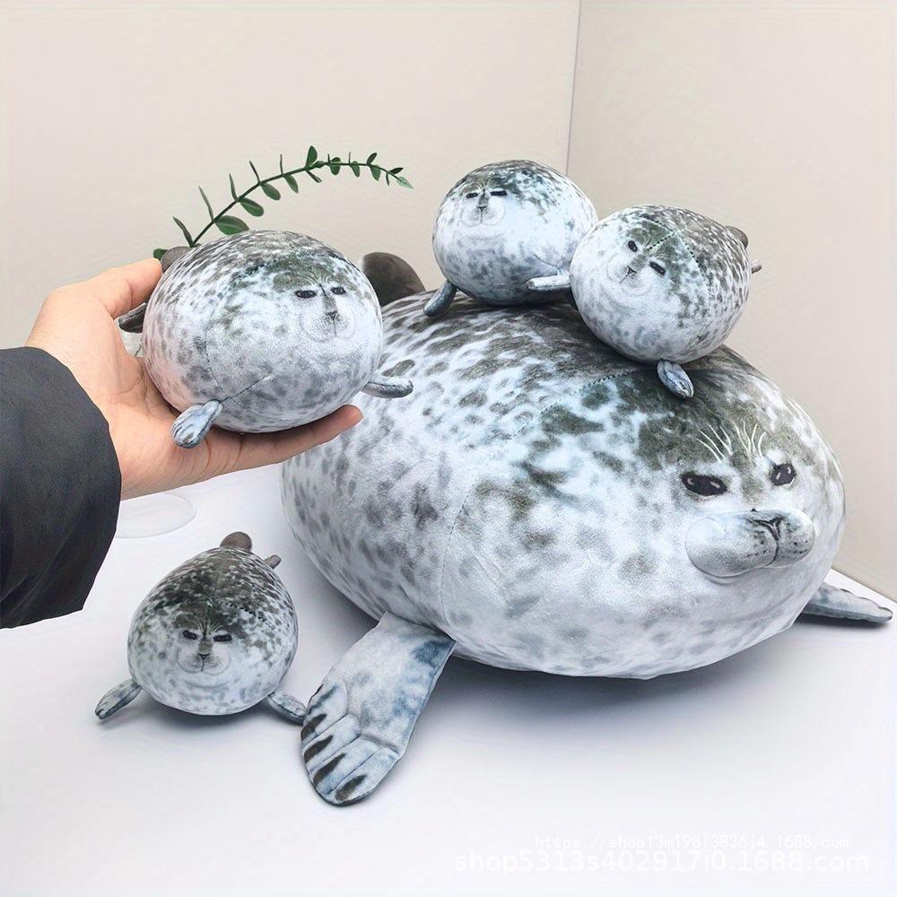 Hot-selling Japanese Osaka realistic seal plush pillow, cute seal doll series, mother and child pillow. Pocket Mini Girl weighted Anxiety Relief Stuffed with Lights Music Whale Shark Kawaii gorgeous name custom red find
