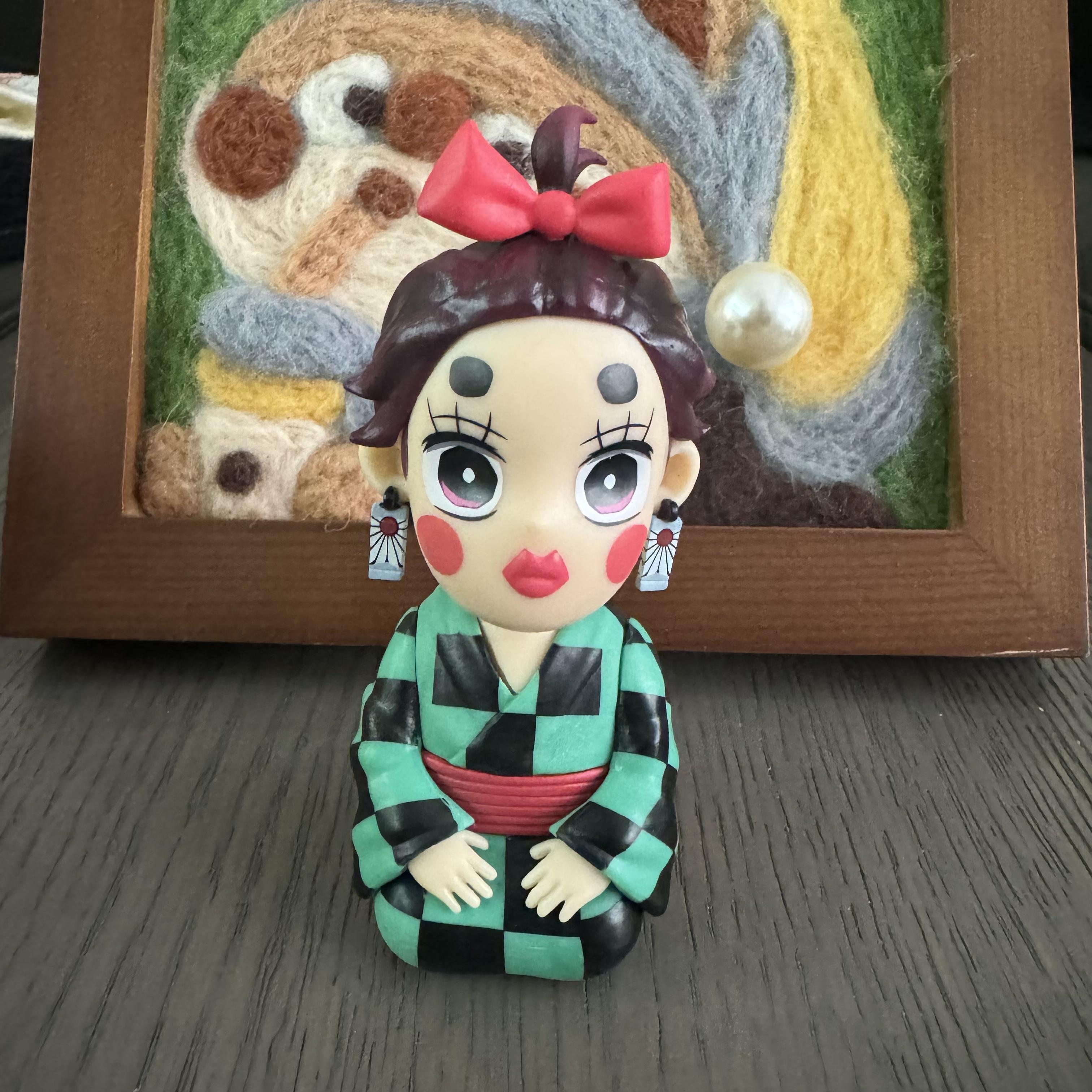 Demon Slayer Action Figure Kamado Tanjirou Agatsuma Zenitsu Hashibira Inosuke Creative Figure Model Decoration Ornaments Toys