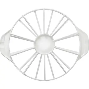 Cake Portion Cutter Cake Portion Marker Round Cake Slicer Double Sided Cake Portion Marker 10 or 12 Pieces for Even Slices(White 26.8 cm /10.6 In diameter) (10 or 12 Slices)