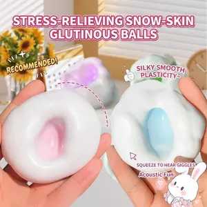 Shapeable Vacuum Squishies Sand Ball Grape Stress Ball Stress Relief Noisy Ball Desktop Squeezing Soothing Toy Birthday Gift