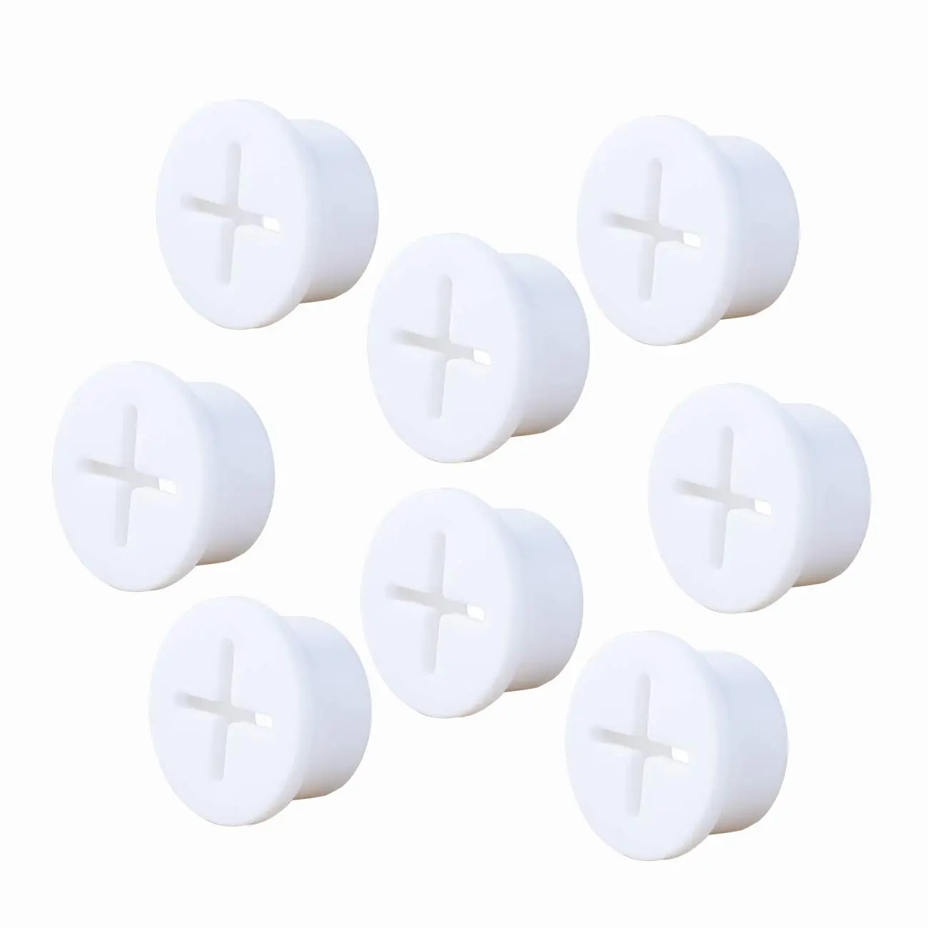 8 Pack  Cord Grommet 3/4 Inch Flexible Wire Rubber Grommets for Desk and Other Furniture Wall Hole Cover  Management Wire Organizer  Pass Through, White Color