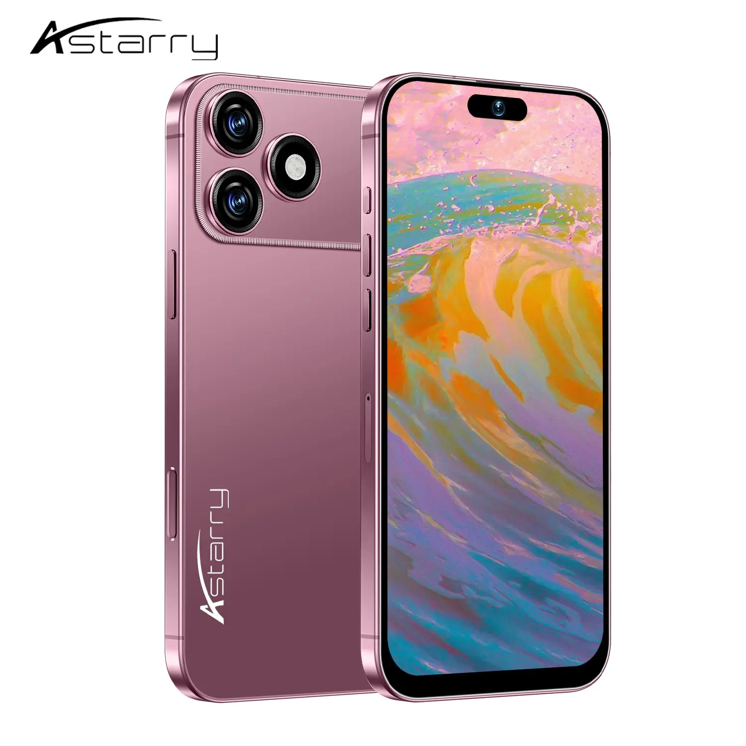 Astarry-Smartphone 17 Pro Max, 6.8-inch HD display, 3,500 batteries, face recognition, Android 12, MTK6762, Bluetooth compatibility, WiFi, 6GB+64GB, dual card dual standby, Android Cell Phones.