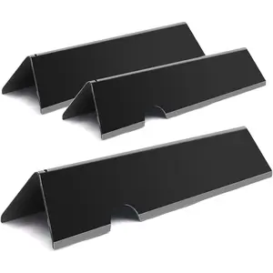 7635 Flavorizer Bars for  GS4 Spirit II E-210 210 200 Grill , Spirit E/S-200 210 220 Part , Full 16GA Porcelain-enameled Flavor Bar 15.3", GS4 Flame Guards 3 Pack, Black
