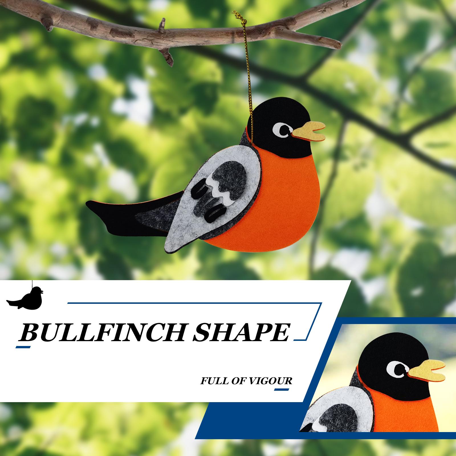 Bird Ornament Garden Branch Decoration Cartoon Felt Fabric Colorful Bird Balcony Window Decoration