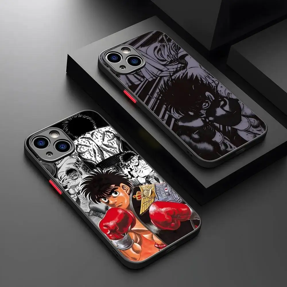 Protective Boxing Hajime No Ippo Anime Art Phone Case, Matte Transparent, Compatible with iPhone 17 Pro MAX, 16, 15, 14, 13, 12, 11 Pro MAX, Air