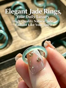 Jade Ring, Chinese Style Ring, Lucky Energy Feng Shui Ring, Perfect Gift for Women and Girls, Emerald Gemstone Jewelry