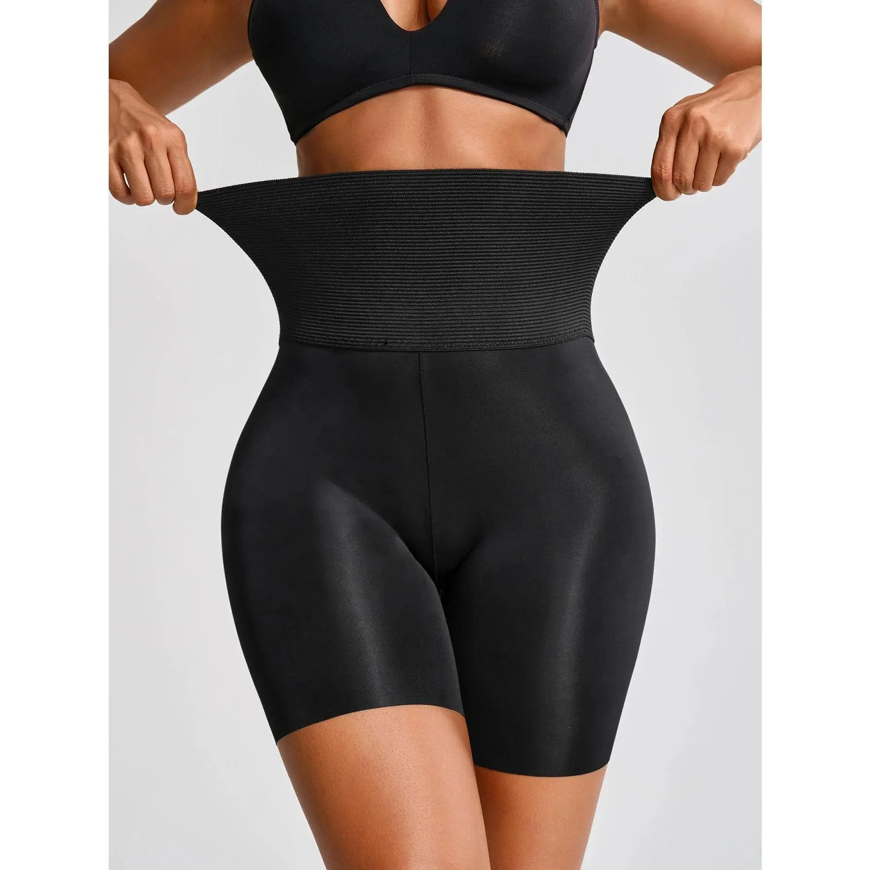 Abdominal High Waisted Shapewear Pants With Elastic Compression And Hip Lifting Snug And Comfortable Shapewear Shorts