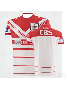 2026 England New St. Helens Rugby Sports Jacket Men's Short-Sleeve Rugby T-Shirt Quick-Drying Training Jacket for England, Beach Wear