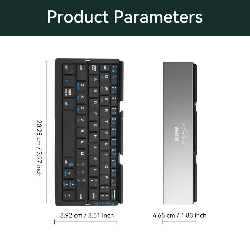 Multifunctional Keyboard Charging Wireless Bluetooth-Compatible Keyboard, Foldable Keyboard With Hidden Stand & Bag, Portable Keyboard For Phone & Tablet, Tech Gadgets