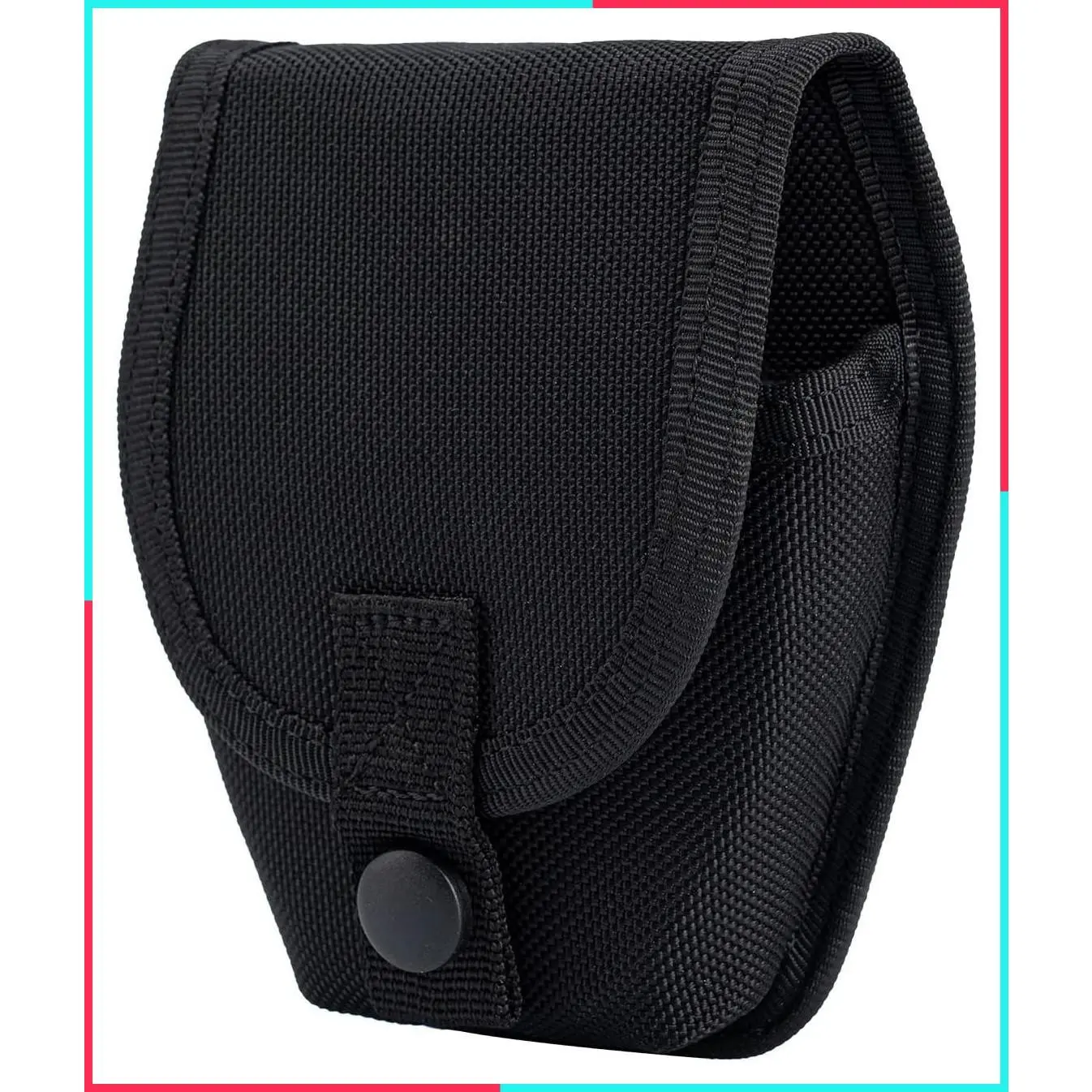 Handcuff Holster Pouch for Chain & Hinged Standard Cuffs, Duty Belt MOLLE Vest Carrier Case Sheath for Police Sheriff Security Law Enforcement