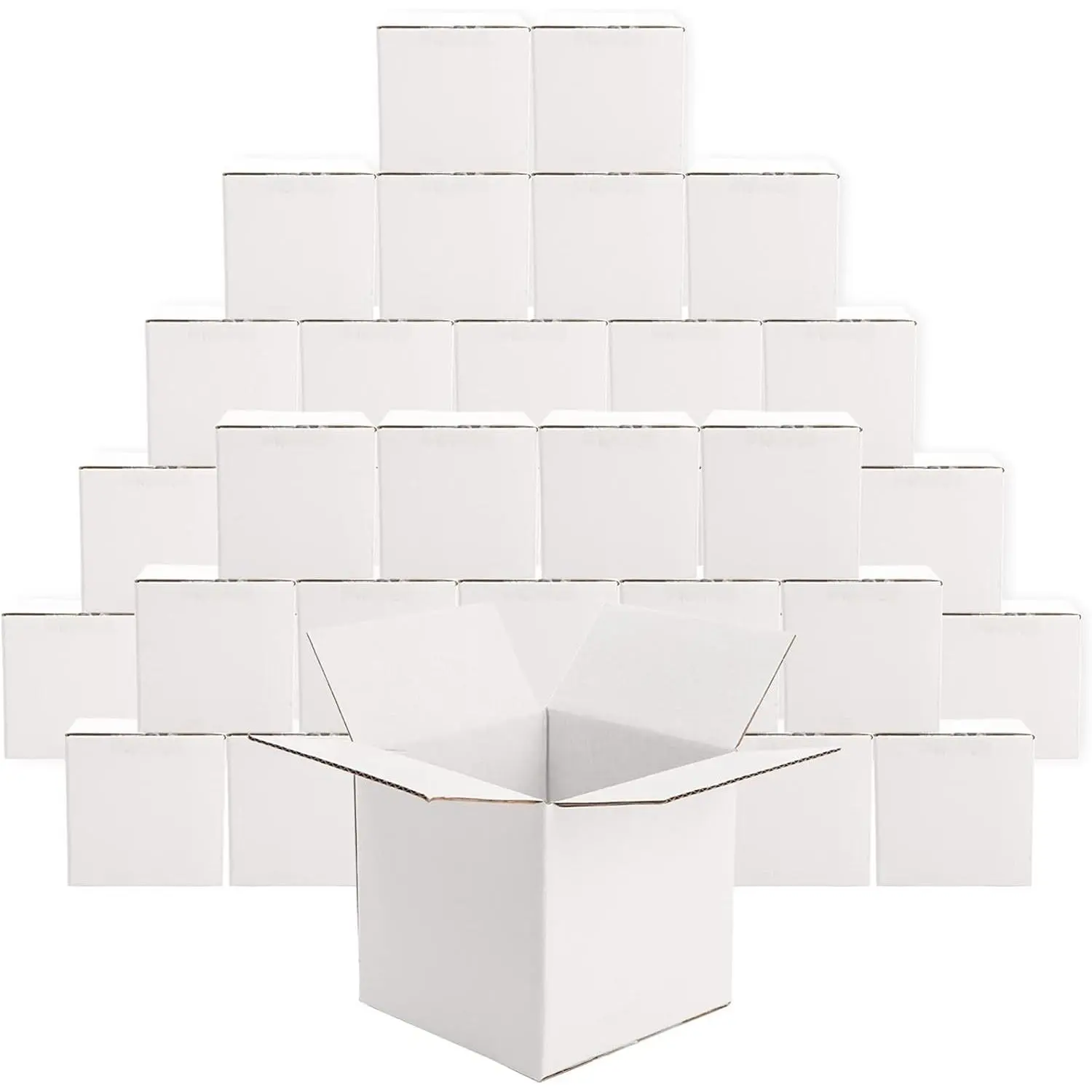 40 Pack Small Shipping Boxes, 4 x 4 x 4 Inches White Corrugated Cardboard Box, Mailing Box for Shipping, Packing Storage, Gift Box, Recyclable
