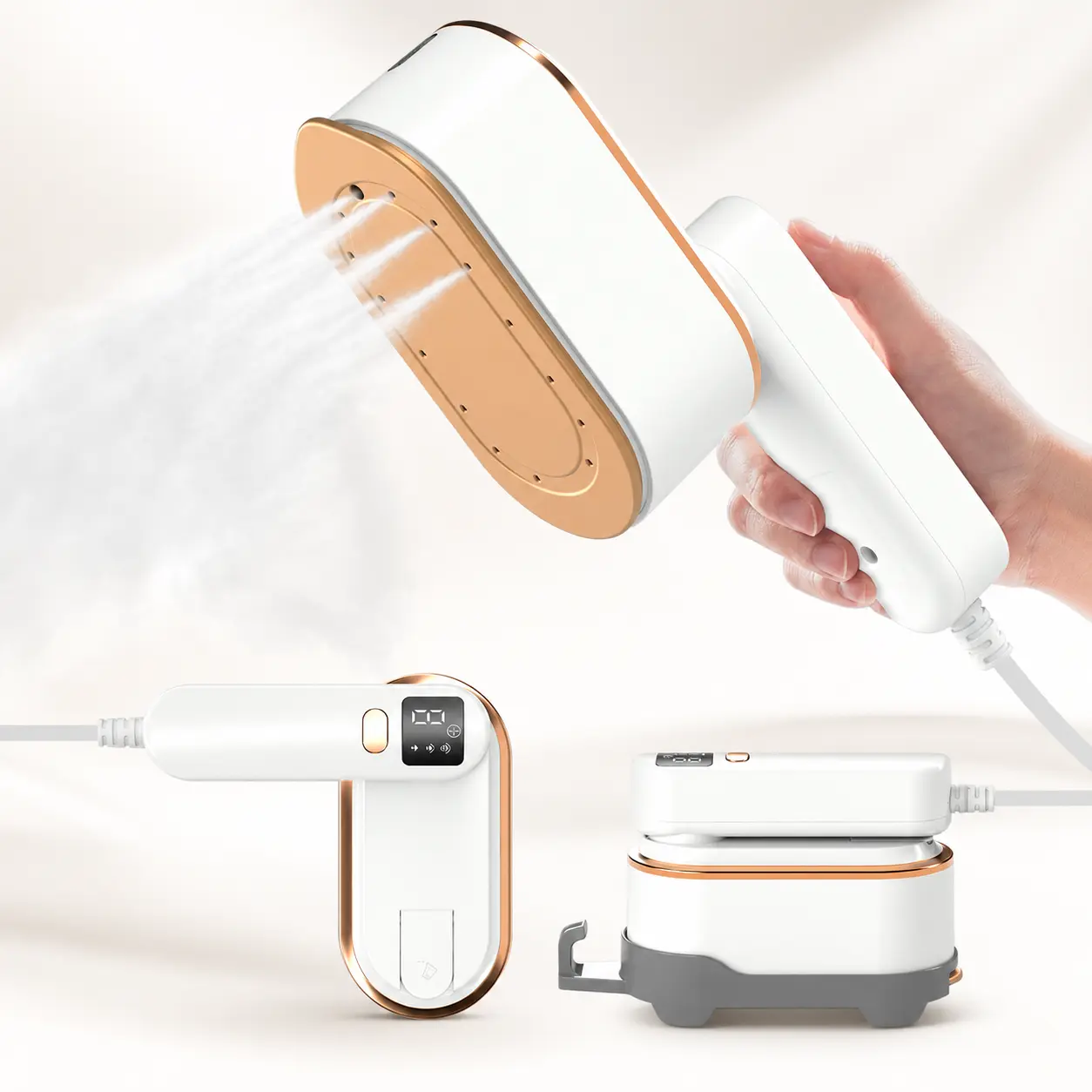 1200W Portable Travel Steamer for Clothes, 3 Steam Levels Handheld Garment Steamer with LCD Screen and 10-Second Fast Heat-Up, White,Personalized,Vintage,Handwritten,Luxurious,Advent,Solar,Lighted,hd,PVC,Hinged,mail,industrial,flash