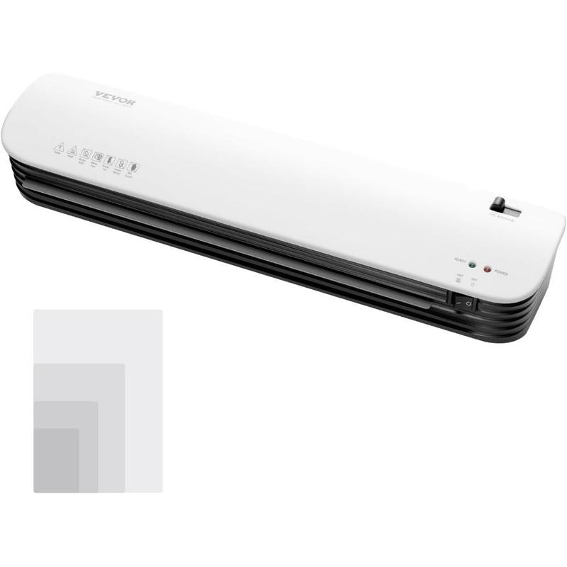 VEVOR Laminator Machine, Thermal Laminator for Max A4 Paper Size, 3 - 4 min Quick Warm Portable Laminator, 3 - 5 mil Thickness, Ideal for Home, Office, Business, or School Supplies, White+ GreyHoliday gifts